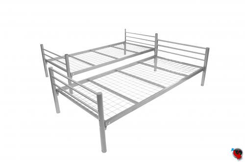 Sicherheits - Einzelbett - 90 x 200 cm - 50 mm Rohr - TÜV Süd geprüft -  Norm EN747 -Top stabil !! 