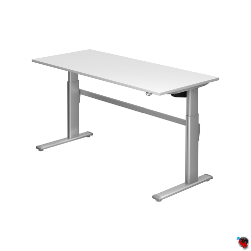 Schreibtisch-System: London-elektrisch verstellbar 70-120 cm, Platte weiss, Mass: 180 x 80 cm, sofort lieferbar, Preishammer !  