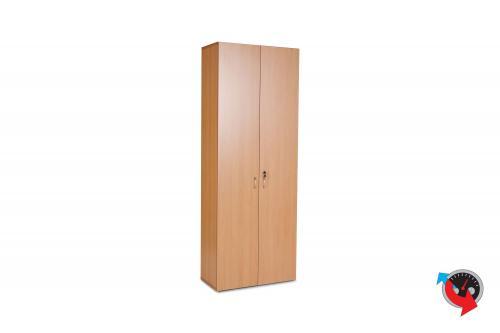 Aktenschrank Holz, Budget Star-Büroschrank mit Flügeltüren, 80 x 37,5 x 215 cm- Buche - 6 OH - super stabil mit Sichtrückwand - Preishammer - Bestseller- sofort lieferbar !