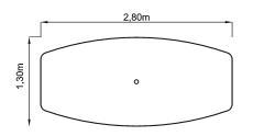 Konferenztisch Ahorn, Bootsform -  Füße verchromt - 280 cm lang- extra gross  - sofort lieferbar !!