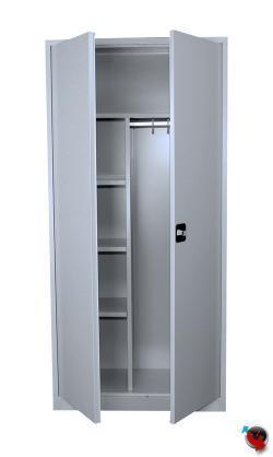 Stahl-Akten-/Kleiderschrank - Kleider-Wäscheschrank oder Spind - 80 cm breit- stabil - lichtgrau - sofort lieferbar !!!