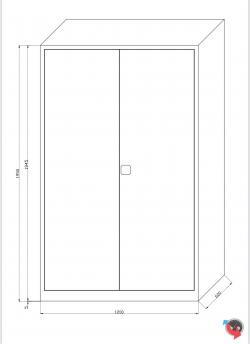 Artikel Nr: MS10530369 - Stahl-Aktenschrank - Stahlschrank - 120 x 60 x 195 cm - Komplett RAL 7035 Lichtgrau - extra breit 120 cm und extra tief 60 cm - Sofort lieferbar !