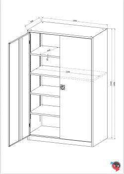  Stahl-Aktenschrank - Stahlschrank - 120 x 50 x 195 cm - Lichtgrau - extra breit 120 cm und extra tief 50 cm - Sofort lieferbar !