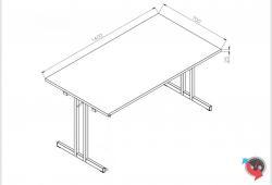 Klapptisch Buche 1400 x 700 mm -  Gestell schwarz - Lieferzeit ca. 3-4 Wochen ! 