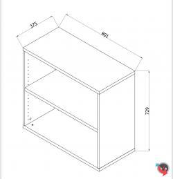 Aktenschrank Holz, Budget Star- Sideboard mit Flügeltüren, 80 x 37,5 x 73 cm - Buche- 2 OH - super stabil mit Sichtrückwand - Preishammer - sofort lieferbar !