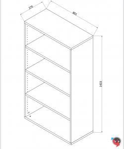 Aktenschrank Holz, Budget Star- Büroschrank mit Flügeltüren, 80 x 37,5 x 143 cm- Buche - 4 OH - super stabil mit Sichtrückwand - Preishammer - sofort lieferbar !